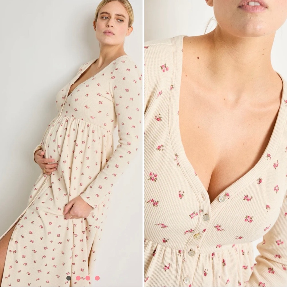 Hatch The Printed Waffle Nursing Dress